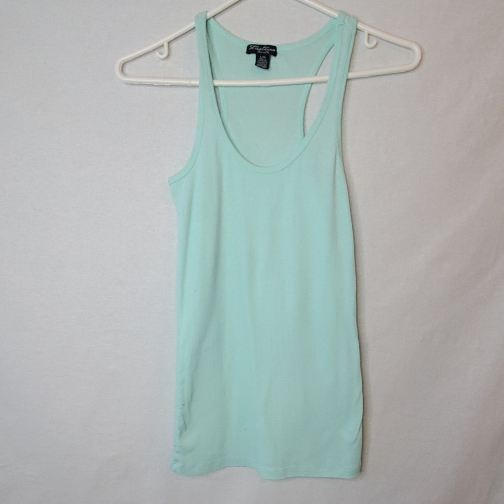 Streetwear Sleeveless mint green racerback tanktop